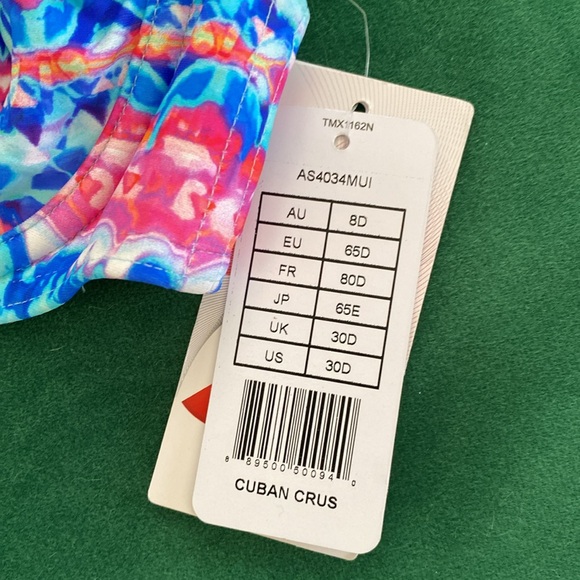 NWT colorful bikini top size 30D - Picture 2 of 4